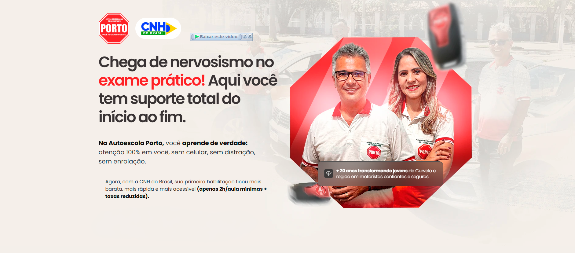 Autoescola Porto - Chega de nervosismo no exame prático. Aqui você tem suporte total do início ao fim.